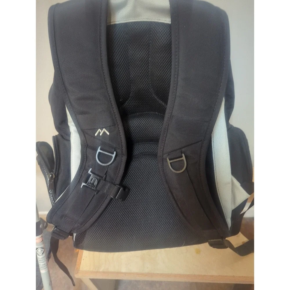 Vintage Brenthaven Laptop‎ Backpack Black Silver Tech Y2K Travel Bag